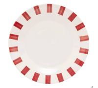 Lot de 6 assiettes dessert Cheri rouge D19xH1,8cm - Atmosphera Créateur d'intérieur