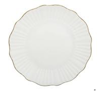 Lot de 6 assiettes dessert Daphné ronde D.20cm blanc - Atmosphera Créateur d'intérieur