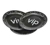 Lot de 6 Assiettes en Carton Vip 18cm Noir