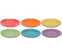 Lot de 6 assiettes en céramique émaillée en spirale 26,5 cm