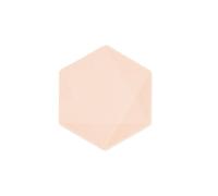 Lot de 6 assiettes hexagonales 15,8 x 13,7cm - abricot - orange - jetable 100% biodégradable - Vert Decor