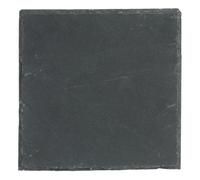 Lot de 6 Assiettes Plates Carrées Ardoise 25cm Gris
