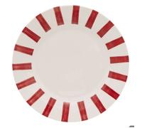 Atmosphera - Lot de 6 assiettes plates cheri rouge d26,8xh2,4cm