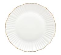 Atmosphera - Lot de 6 assiettes plates daphné ronde d.27cm blanc