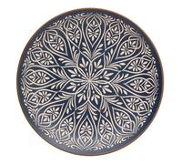 lot de 6 Assiettes plates Ines D27cm bleu - Atmosphera Créateur d'intérieur