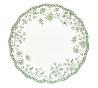 Lot de 6 assiettes plates Lisière ronde D.27cm vert - Atmosphera Créateur d'intérieur