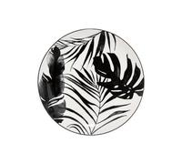 Secret de Gourmet – Assiettes plates Palme 26 cm Noir – Lot de 6
