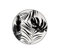 Lot de 6 Assiettes Plates ""Palme"" 26cm Noir
