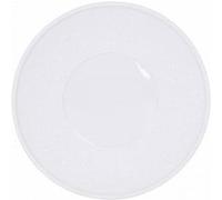 Lot de 6 assiettes plates SOFI rondes, plat à services à pâtes desserts en porcelaine blanc - diamètre 28 x hauteur 3,5 cm