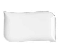 LOT DE 6 ASSIETTES RECTANGULAIRES EN PORCELAINE BLANCHE 20X 12 CM MELODY - TABLE ET PASSION