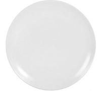 Lot de 6 assiettes rondes BANCA en fine porcelaine décorée, plat rond de service - diamètre 26 x hauteur 2,5 cm G