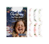 Lot de 6 autocollants à paillettes pour le visage - Motif taches de rousseur - Autocollants temporaires à paillettes pour artistes, jours à thème, filles, célébrations festives, photographie, danse