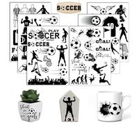 Lot de 6 autocollants Rub On - Format A5 - Motif football