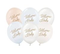 Lot de 6 ballons de bienvenue bleus pour bébé - 30 cm - Décorations de fête prénatale garçon - Fournitures de ballons It's a Boy
