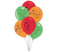 Lot de 6 ballons « Miraculous Ladybug » - Décoration pour anniversaire d'enfant et fête - 27,5 cm - En latex naturel - Pour air et hélium - Décoration de fête d'anniversaire pour enfants