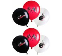 Lot de 6 ballons Racing damier assortis 30cm