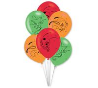 Lot de 6 ballons « Miraculous Ladybug » - Décoration pour anniversaire d'enfant et fête - 27,5 cm - En latex naturel - Pour air et hélium - Décoration de fête d'anniversaire pour enfants