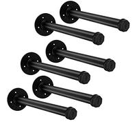 Lot de 6 barres à vêtements industrielles de 30,5 cm pour suspendre des vêtements, porte-vêtements mural, tringles à vêtements murales, porte-tuyaux pour vitrine de vente au détail