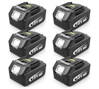 Lot de 6 batteries de rechange, 5,5 Ah, pour Makita, LXT, ASUNCELL 18 V, DC18RC, compatibles avec toutes les batteries lithium-ion Makita, 14,4 V-18 V, BL1815, BL1830, BL1850, BL1430