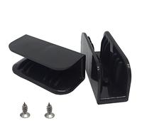 Lot de 6 blocs anti-collision pour porte de douche - Guide de bas de meuble - Pour porte coulissante en verre - Avec vis (noir)