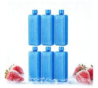 Lot de 6 blocs réfrigérants réutilisables pour refroidisseur d'air, petits blocs de glace en matériau non toxique pour réduire la température et un refroidissement plus long pour climatisation, boîte