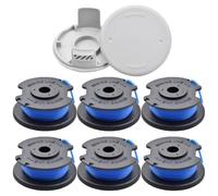 Lot de 6 bobines de fil pour débroussailleuse compatible avec Ryobi One+ AC14RL3A RAC124 OLT1832 RLT183215 RLT2925 RLT1825M13, remplacement pour fil de débroussailleuse sans fil Ryobi 18 V 24 V 40 V