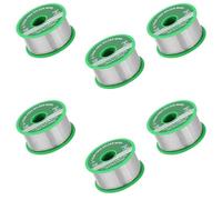 Lot de 6 bobines d'étain à souder 0,8 mm sans plomb avec noyau de colophane, étain à souder avec flux 20 g, fil à souder pour la réparation et le bricolage de composants de soudure électriques