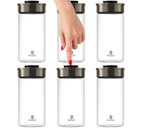 Lot de 6 bocaux sous vide 1950 ml hermétiques avec couvercle en acier inoxydable