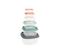 Lot De 6 Boîtes À Lunch En Plastique Avec Couvercles De Différentes Couleurs Et Dimensions