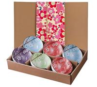 Lot de 6 bols à dessert en porcelaine avec coffret cadeau, petits bols colorés pour crème glacée, soupe, riz, collation, accompagnement, condiments, micro-ondes et lave-vaisselle, 11,3 cm (283,5 g)