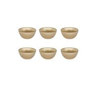 Lot de 6 Bols en Verre Design "Royal" 70cl Or