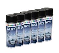 Lot de 6 bombes de peinture en spray Cars Dupli Color 652240 - Noir satiné - 400 ml