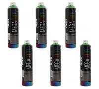 Lot De 6 Bombes De Peinture Mega Colors 600ml - Vert Guacamole - Mtn