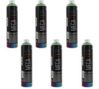 Lot de 6 Bombes de Peinture Mega Colors 600ml - Vert Guacamole - Mtn Vert
