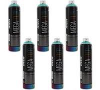 Lot de 6 Bombes de Peinture Mega Colors 600ml - Vert Paris - Mtn Vert G