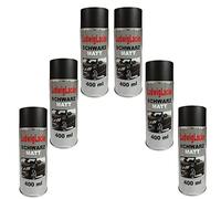 Lot de 6 bombes de peinture pour voiture Noir mat 400 ml