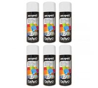 Lot De 6 Bombes De Peinture Professionnelle Nespoli - Blanc Neige Brillant
