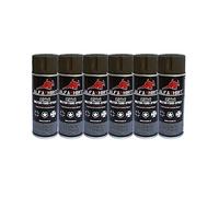 Lot de 6 bombes de peinture RAL 6014 - Couleur militaire : vert olive mat #25405