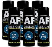 Lot de 6 bombes de peinture RAL RAL 5013 - Bleu cobalt satiné