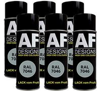 Lot de 6 bombes de peinture RAL RAL 7046 - Couleur : gris satiné
