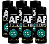 Lot de 6 bombes de peinture RAL RAL RAL 6026 - Couleur : vert opale brillant