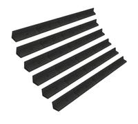 Lot de 6 Bordures de Jardin 1,2 m en Caoutchouc Noir Flexible Résistant Aux UV Longueur 7,2 m Pelouse Chemin Voie Allée Parcelle de Jardin Parterre Fleurs Légumes Élevé [Piquets Assortis Inclus]