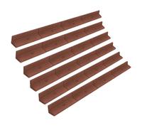 Lot de 6 Bordures de Jardin 1,2 m en Caoutchouc Terre Cuite Flexible Résistant Aux UV Longueur 7,2 m Pelouse Chemin Voie Allée Parcelle Jardin Parterre Fleurs Légumes Élevé [Piquets Assortis Inclus]