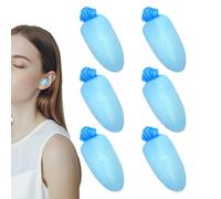 Lot de 6 bouchons d'oreilles réutilisables en mousse réutilisables avec étui de rangement pour le travail et le voyage