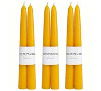 Lot de 6 bougies coniques en cire d'abeille - 22,9 cm - 100 % cire d'abeille pure - Durée de combustion : 10 heures - Pour la maison, les événements et la détente