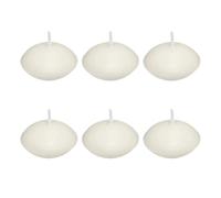 Lot de 6 Bougies Flottantes Many 4,5cm Blanc
