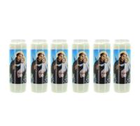 Lot de 6 Bougies Neuvaine de Saint Antoine 17 5cm