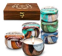 Lot de 6 Bougies Parfumées pour Femme Coffret Noel Bougie Parfumée Mariage Naturelle Cadeaux de Remerciement Anniversaire Senteur Maison Idée Cadeau avec un Texte Parfait