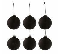 Lot de 6 Boules de Noël Tableau 8cm - Noir
