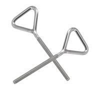 Lot de 6 boulons à œillet triangulaires M5 x 65 mm en acier inoxydable 304 fileté pour machines